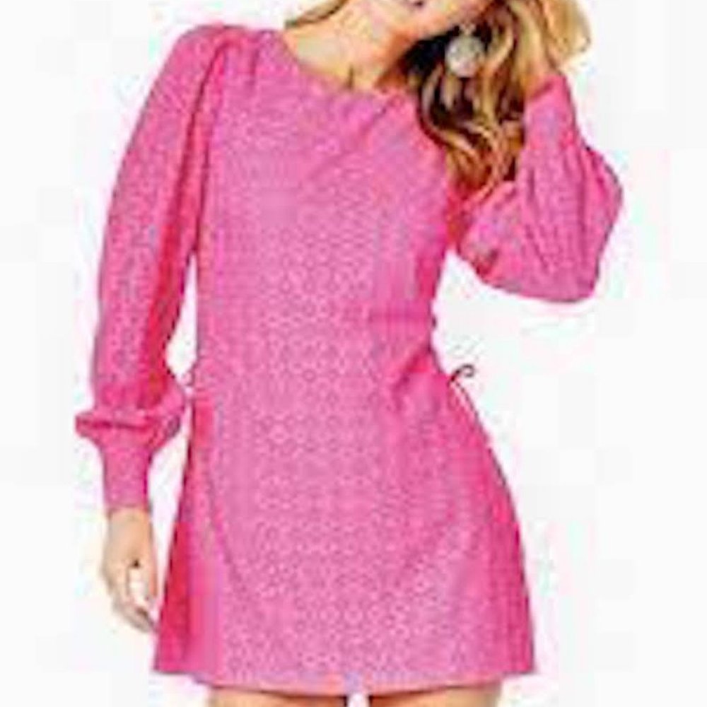 NWT Lilly Pulitzer Aisha Romper Pink Isle Eyelet 6